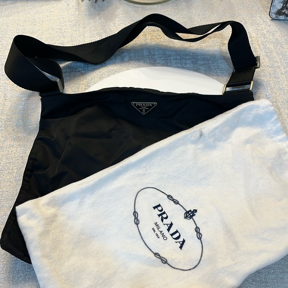Prada Re-Nylon and Saffiano Shoulder Bag Milano